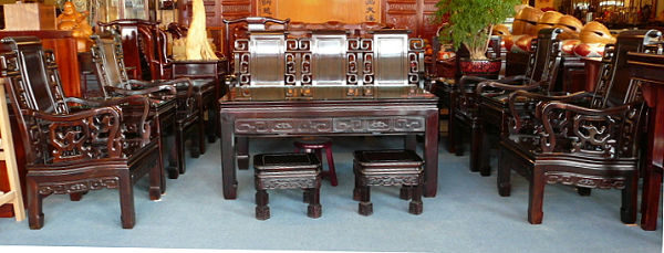 黑柿木書卷客廳椅組十件式07