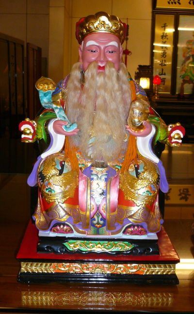 樟木福德正神(土地公)彩繪安金19