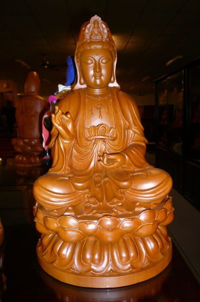 梟楠木觀音神像14