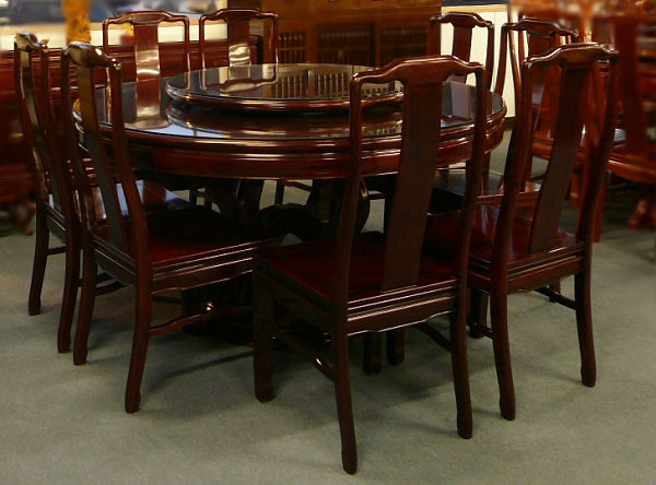 原木家具的實木餐桌、原木桌板、實木桌椅組1