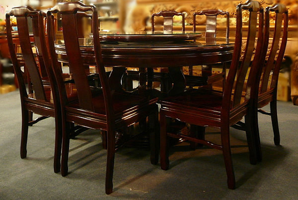 原木家具的實木餐桌、原木桌板、實木桌椅組3