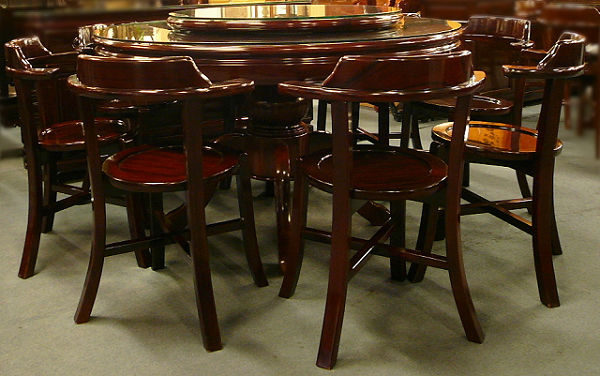 原木家具的實木餐桌、原木桌板、實木桌椅組4