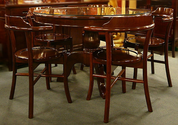 原木家具的實木餐桌、原木桌板、實木桌椅組6