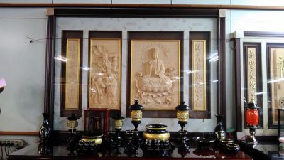 精緻浮雕神明聯+結晶銅爐具