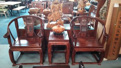 酸枝木皇宮椅三件組